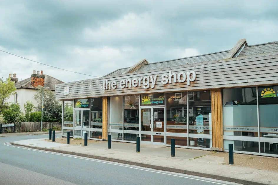 The Greenscape showroom, The Energy Shop, seen from the street
