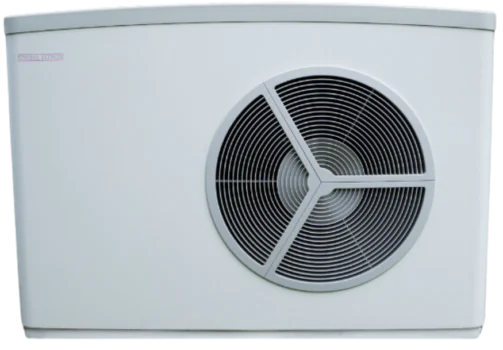 An air source heat pump installed outside a home