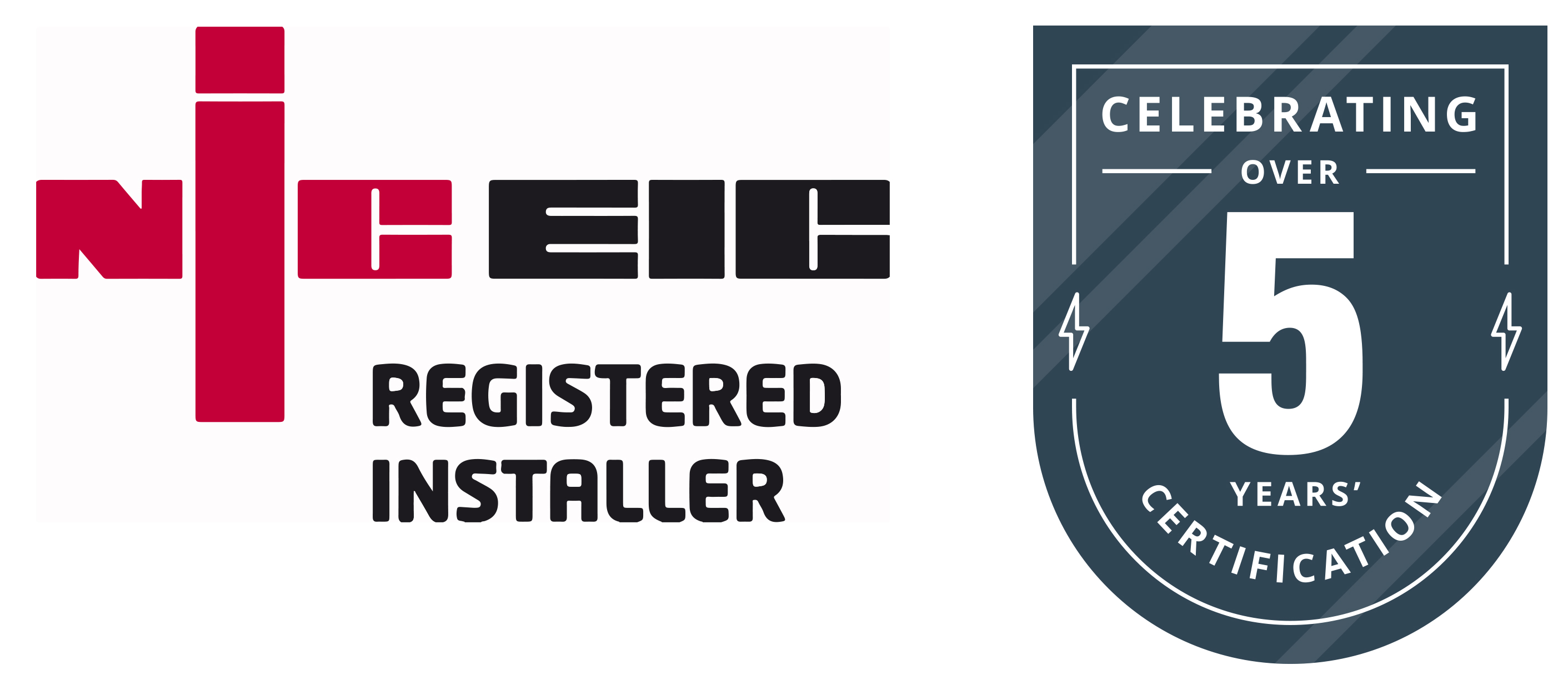 NICEIC Registered Installer — celebrating 5 years