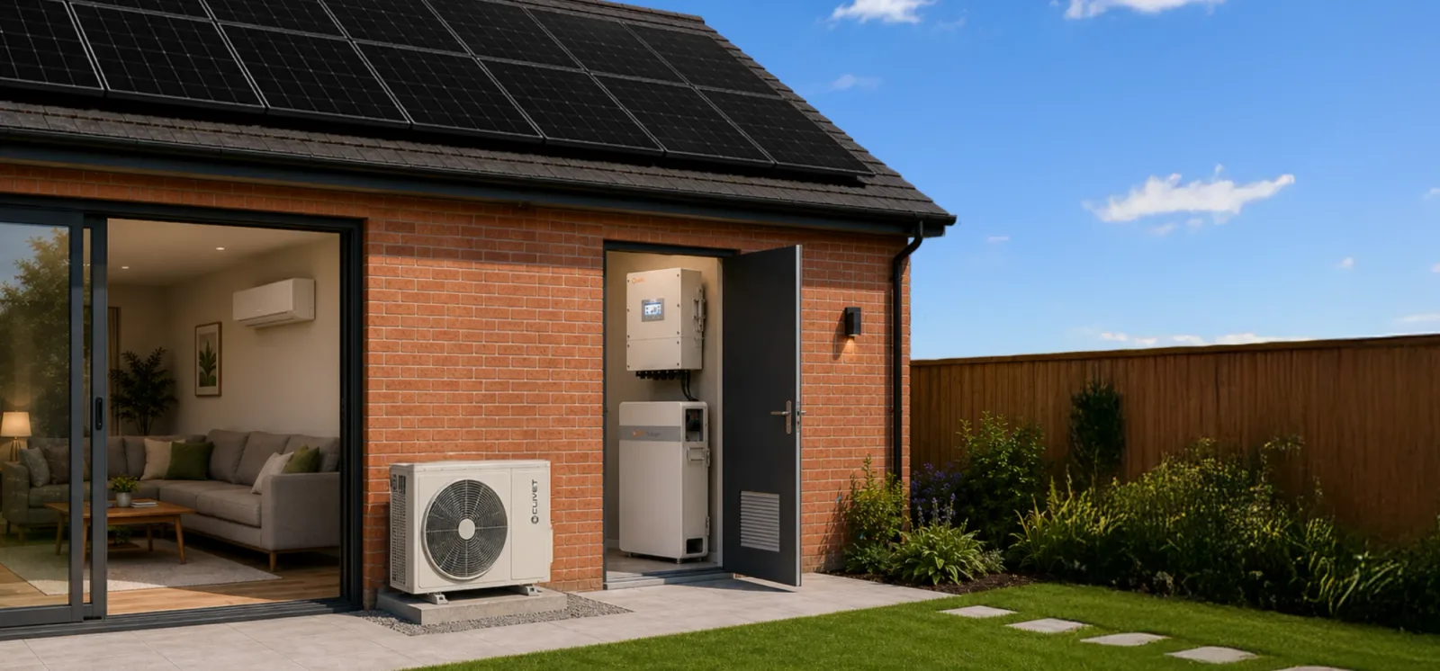 Air conditioning installed alongside an existing solar and battery system