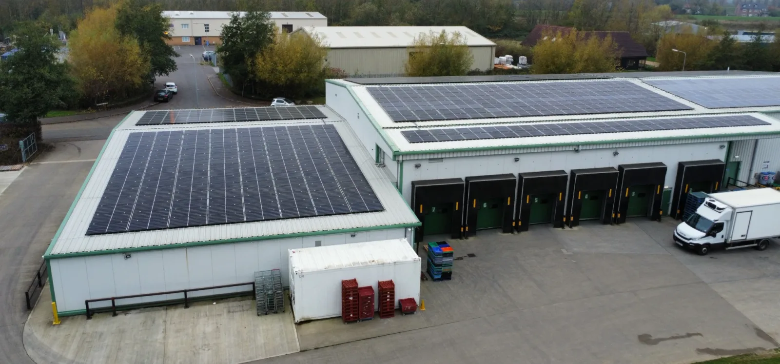 Commercial rooftop survey under way on an industrial building
