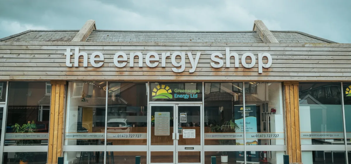 The Energy Shop, the Greenscape showroom, seen from the street