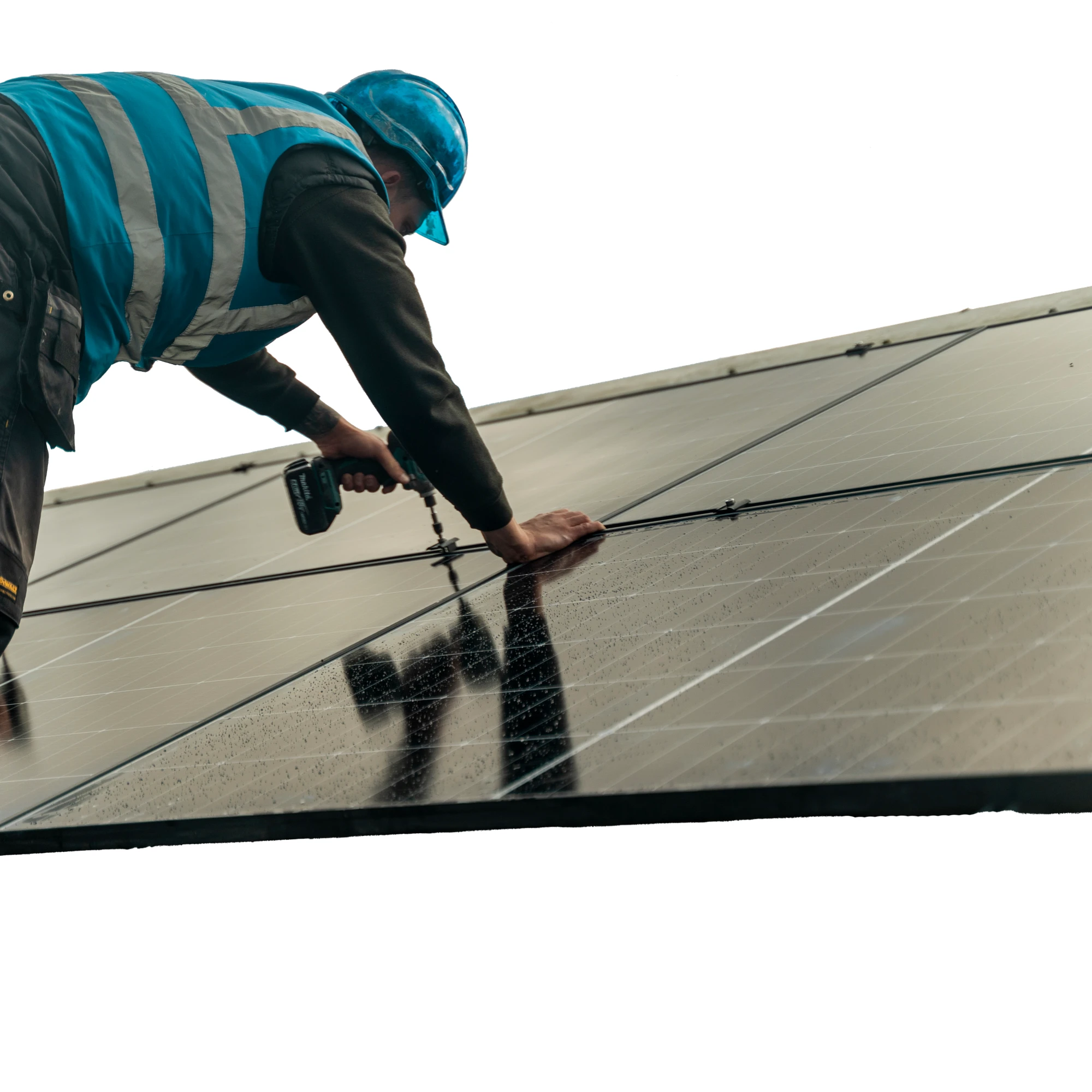 An array of solar panels