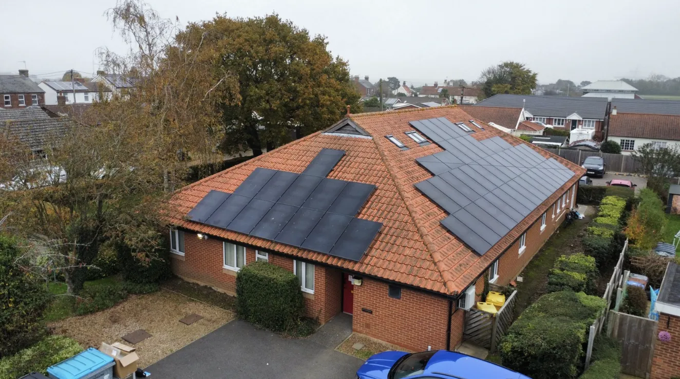 Solar installation for Shotley Surgery IP9
